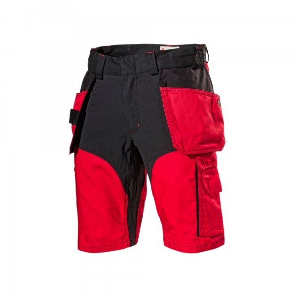 Zwarte of rode enorm lichte werkshort met verwijderbare zakken - enorm comfortabel - L.BRADOR